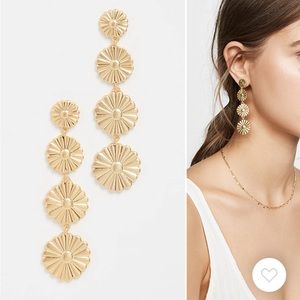 Madewell Metal Flower Drop Earrings